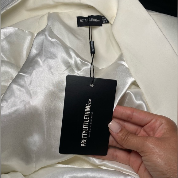 PLT White Gold Button Down Blazer Dress - Picture 4 of 5